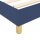 vidaXL Boxspringbett Blau 180x200 cm Stoff