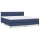 vidaXL Boxspringbett mit Matratze Blau 180x200 cm Stoff