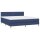 vidaXL Boxspringbett mit Matratze &amp; LED Blau 180x200 cm Stoff