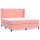 vidaXL Boxspringbett mit Matratze Rosa 160x200 cm Samt