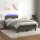 vidaXL Boxspringbett mit Matratze &amp; LED Dunkelgrau 120x200 cm Samt