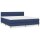 vidaXL Boxspringbett mit Matratze Blau 180x200 cm Stoff