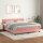 vidaXL Boxspringbett mit Matratze Rosa 160x200 cm Samt