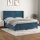 vidaXL Boxspringbett mit Matratze Dunkelblau 160x200 cm Samt