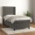 vidaXL Boxspringbett mit Matratze Dunkelgrau 80x200 cm Samt