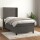 vidaXL Boxspringbett mit Matratze Dunkelgrau 100x200 cm Samt