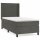 vidaXL Boxspringbett mit Matratze Dunkelgrau 100x200 cm Samt