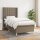 vidaXL Boxspringbett mit Matratze Taupe 90x190 cm Stoff