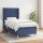 vidaXL Boxspringbett mit Matratze Blau 90x190 cm Stoff