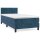 vidaXL Boxspringbett mit Matratze Dunkelblau 100x200 cm Samt