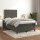 vidaXL Boxspringbett mit Matratze Dunkelgrau 120x200 cm Samt