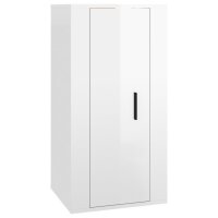 vidaXL TV-Wandschrank Hochglanz-Wei&szlig; 40x34,5x80 cm