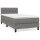 vidaXL Boxspringbett mit Matratze Dunkelgrau 80x200 cm Stoff