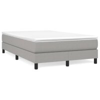 vidaXL Boxspringbett Hellgrau 120x200 cm Stoff