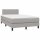 vidaXL Boxspringbett mit Matratze Hellgrau 120x200 cm Stoff