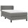 vidaXL Boxspringbett mit Matratze Dunkelgrau 80x200 cm Stoff