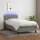 vidaXL Boxspringbett mit Matratze &amp; LED Dunkelgrau 80x200 cm Stoff