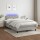 vidaXL Boxspringbett mit Matratze &amp; LED Hellgrau 120x200 cm Stoff