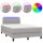 vidaXL Boxspringbett mit Matratze &amp; LED Hellgrau 120x200 cm Stoff