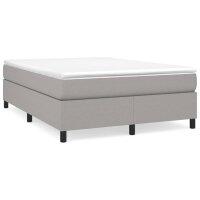 vidaXL Boxspringbett Hellgrau 140x200 cm Stoff