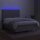 vidaXL Boxspringbett mit Matratze &amp; LED Hellgrau 140x200 cm Stoff