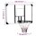 vidaXL Basketballkorb Transparent 106x69x3 cm Polycarbonat