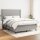 vidaXL Boxspringbett mit Matratze Hellgrau 140x200 cm Stoff