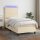 vidaXL Boxspringbett mit Matratze &amp; LED Creme 80x200 cm Stoff