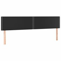 vidaXL LED Kopfteil Schwarz 180x5x78/88 cm Kunstleder