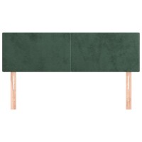 vidaXL Kopfteile 2 Stk. Dunkelgr&uuml;n 72x5x78/88 cm Samt