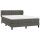 vidaXL Boxspringbett mit Matratze Dunkelgrau 140x190 cm Samt