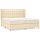 vidaXL Boxspringbett mit Matratze Creme 200x200 cm Stoff