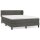 vidaXL Boxspringbett mit Matratze Dunkelgrau 140x190 cm Samt