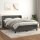 vidaXL Boxspringbett mit Matratze Dunkelgrau 140x190 cm Samt