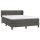 vidaXL Boxspringbett mit Matratze Dunkelgrau 140x190 cm Samt