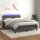 WOWONA Boxspringbett mit Matratze &amp; LED Dunkelgrau 140x190 cm Samt