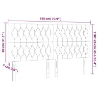 vidaXL Kopfteile 4 Stk. Dunkelgrau 90x7x78/88 cm Stoff