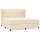 vidaXL Boxspringbett mit Matratze Creme 200x200 cm Stoff