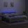 vidaXL Boxspringbett mit Matratze &amp; LED Hellgrau 180x200 cm Stoff