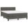 vidaXL Boxspringbett mit Matratze Dunkelgrau 140x190 cm Samt