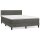 WOWONA Boxspringbett mit Matratze Dunkelgrau 140x190 cm Samt