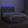 vidaXL Boxspringbett mit Matratze &amp; LED Hellgrau 140x190 cm Stoff