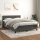 vidaXL Boxspringbett mit Matratze Dunkelgrau 140x190 cm Samt