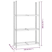 vidaXL Reifenregale mit 3 B&ouml;den 4 Stk. Silbern 110x40x200 cm Stahl