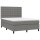 vidaXL Boxspringbett mit Matratze Dunkelgrau 140x190 cm Stoff