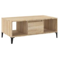 vidaXL Couchtisch Sonoma-Eiche 90x50x36,5 cm Holzwerkstoff