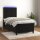 vidaXL Boxspringbett mit Matratze &amp; LED Schwarz 80x200 cm Samt