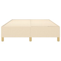 vidaXL Boxspringbett Creme 140x190 cm Stoff