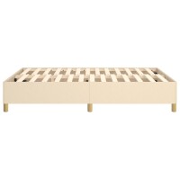 vidaXL Boxspringbett Creme 140x190 cm Stoff