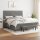 vidaXL Boxspringbett mit Matratze Dunkelgrau 180x200 cm Stoff